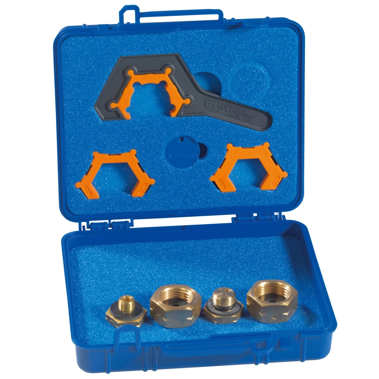 Adapterkoffer EURO-SET D - Zum Anschluss KLF Druckregler An EU Gasflaschen 1 Adapterkoffer EURO-SET D - Zum Anschluss KLF Druckregler An EU Gasflaschen