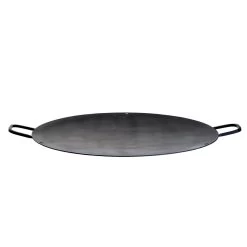 Grillschale Mit 2 Griffen - Eisenwok - Plancha - Grillplatte - 3,5mm Stahl - D: 50cm