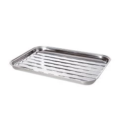 Edelstahl Grillschale - Immer Wieder Verwendbar - 34 X 24,5 X 2,5cm - Auch Für Spülmaschine