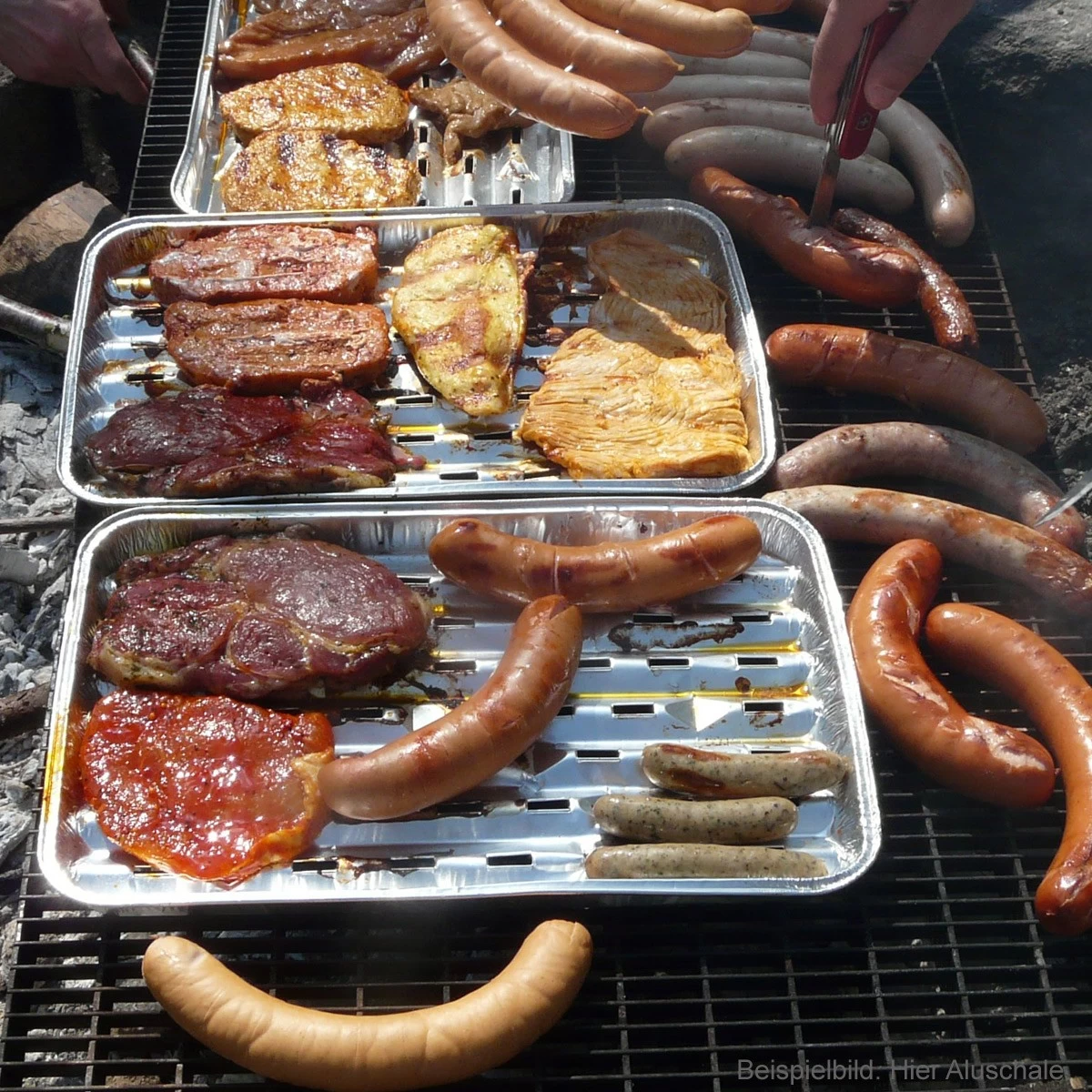 Edelstahl Grillschale - Immer Wieder Verwendbar - 34 X 24,5 X 2,5cm - Auch Für Spülmaschine 3 Edelstahl Grillschale - Immer Wieder Verwendbar - 34 X 24,5 X 2,5cm - Auch Für Spülmaschine – Bild 3