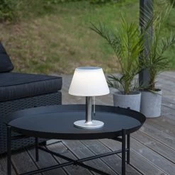LED Solar Tischleuchte - Tischlampe - 3 Helligkeitsstufen - H: 28cm - Warmweisse LED - Für Außen -Abenteuer Verkauf 13898 led solar tischleuchte 2 1280x1280