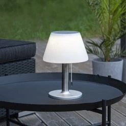 LED Solar Tischleuchte - Tischlampe - 3 Helligkeitsstufen - H: 28cm - Warmweisse LED - Für Außen -Abenteuer Verkauf 13898 led solar tischleuchte 3 1280x1280