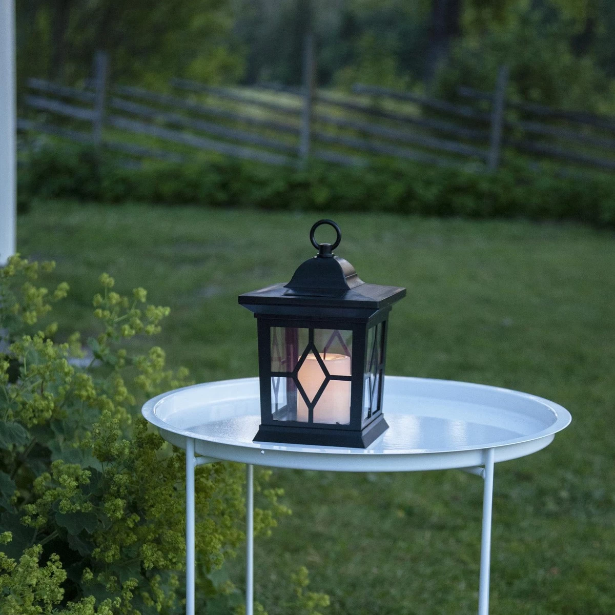 LED Solar Laterne Mit Kerze - 3in1 - Flackernde LED - Lichtsensor - H: 50cm - Schwarz 7 LED Solar Laterne Mit Kerze - 3in1 - Flackernde LED - Lichtsensor - H: 50cm - Schwarz – Bild 7