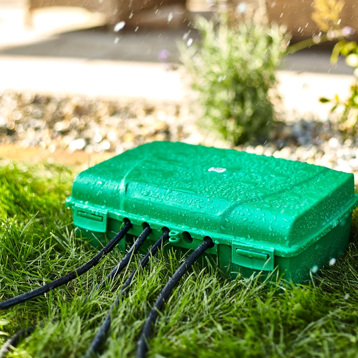 Garten Verteilerbox - Sicherheitsverteilerbox - IP55 - 350 X 240 X 120mm - Gummidichtungen 3 Garten Verteilerbox - Sicherheitsverteilerbox - IP55 - 350 X 240 X 120mm - Gummidichtungen – Bild 3