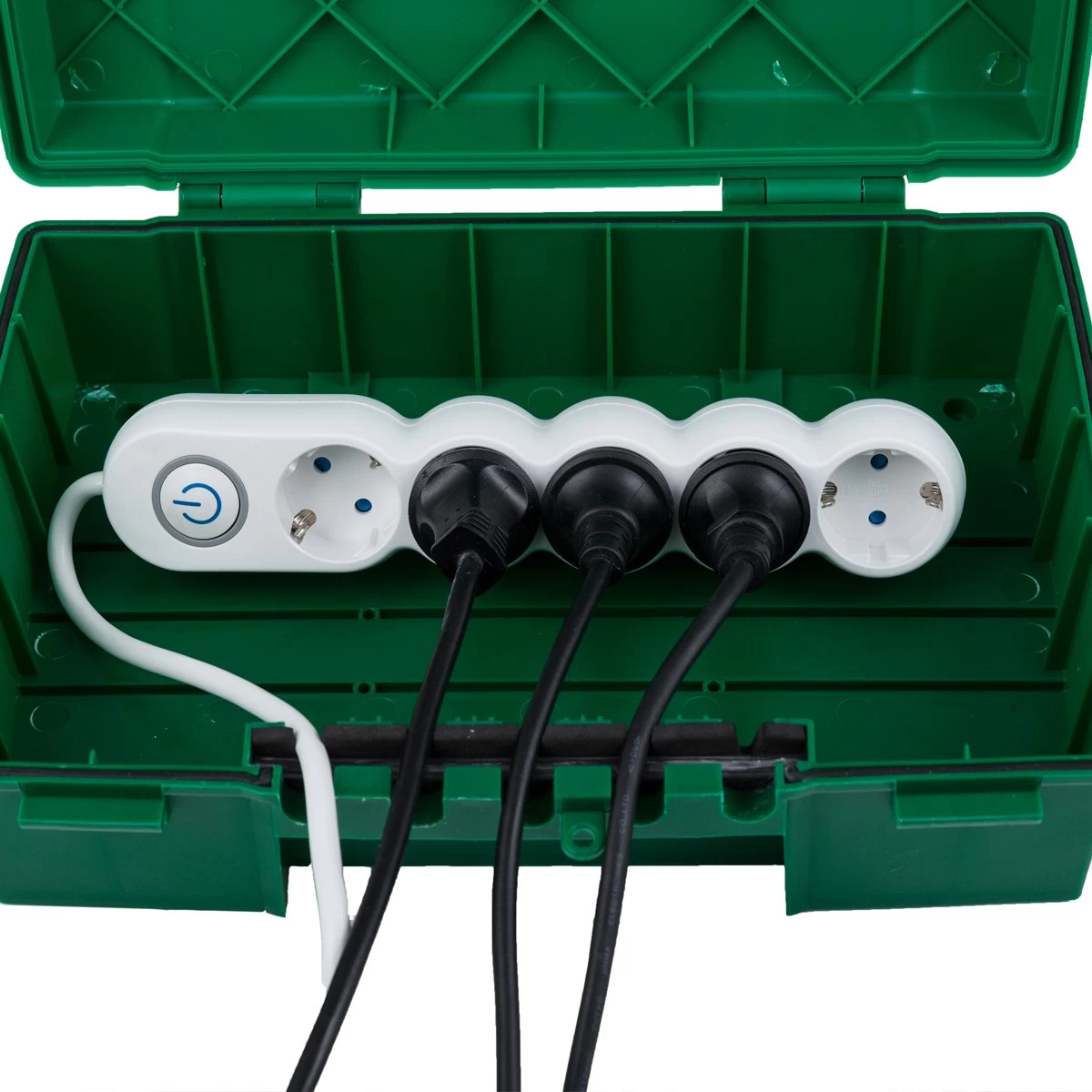 Garten Verteilerbox - Sicherheitsverteilerbox - IP55 - 350 X 240 X 120mm - Gummidichtungen 2 Garten Verteilerbox - Sicherheitsverteilerbox - IP55 - 350 X 240 X 120mm - Gummidichtungen – Bild 2