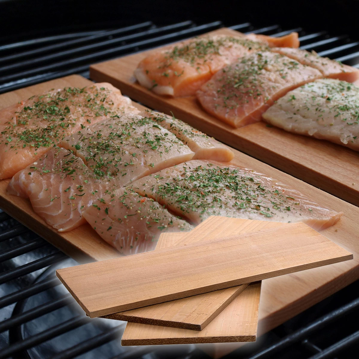 Zedernholz Planken 3 Stück - 30x13x1cm - Für Herrliches Raucharoma - Grillbretter 3 Zedernholz Planken 3 Stück - 30x13x1cm - Für Herrliches Raucharoma - Grillbretter – Bild 3