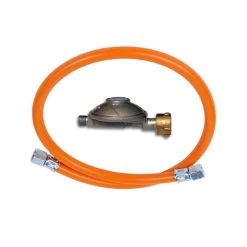 Universal Gas Anschlusskit 50mbar Mit 0,8m Gewebeschlauch 1/4" Innengewinde