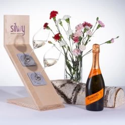 SILWY Prosecco Set - 2 X Kristallgläser - Metall-Nano-Gel-Pads - Prosecco 0,75L - Geschenkbox -Abenteuer Verkauf 20715 silwy kristallglaeser magnetisch boden gmagnet standfest camping boot 04tcdKViXYI6LNl 1280x1280