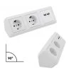 Steckdosenblock 2fach + 2x USB, Winkelmontage - Ideal Für Küche, Werkstatt Und Büro