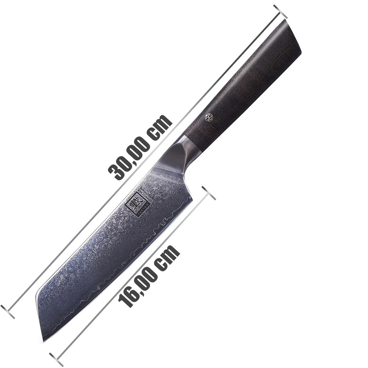 ZAYIKO Damastmesser DAITO PROFI LINE "kleines Santokumesser" - Ahornholz - VG-10 Stahlkern 4 ZAYIKO Damastmesser DAITO PROFI LINE "kleines Santokumesser" - Ahornholz - VG-10 Stahlkern – Bild 4