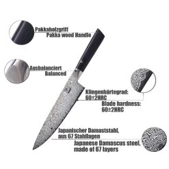 ZAYIKO Damastmesser BLACK EDITION "Chefmesser" - Pakkaholz - VG-10 Stahlkern -Abenteuer Verkauf 21804 damastmesser zayiko black edition chefmesser 03 1280x1280