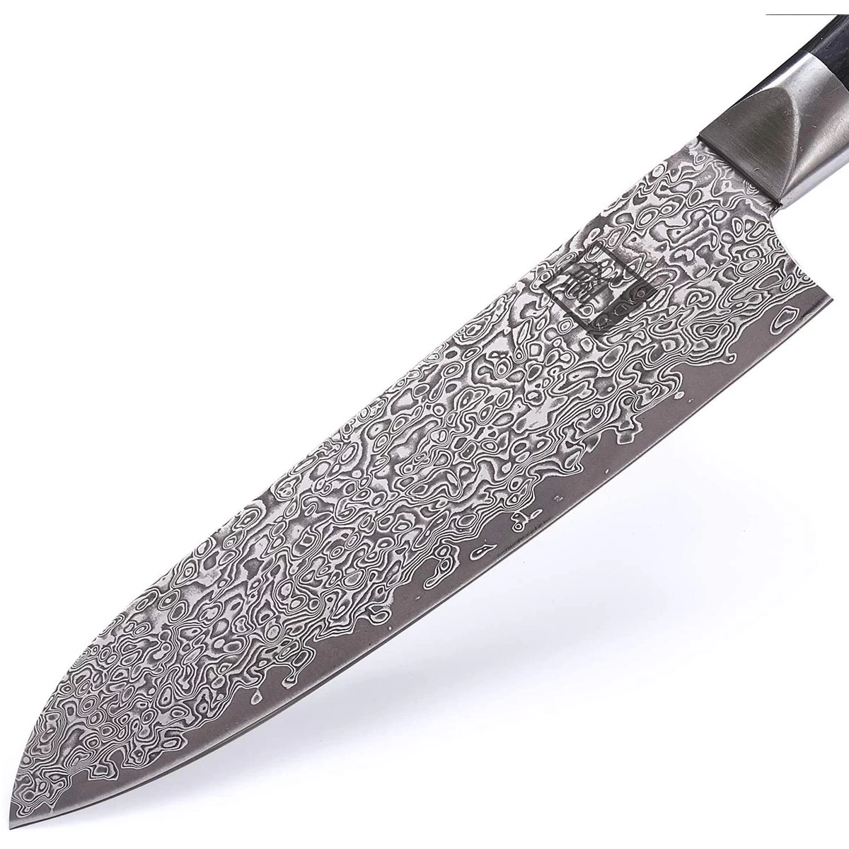 ZAYIKO Damastmesser BLACK EDITION "Santokumesser" - Pakkaholz - VG-10 Stahlkern 6 ZAYIKO Damastmesser BLACK EDITION "Santokumesser" - Pakkaholz - VG-10 Stahlkern – Bild 6