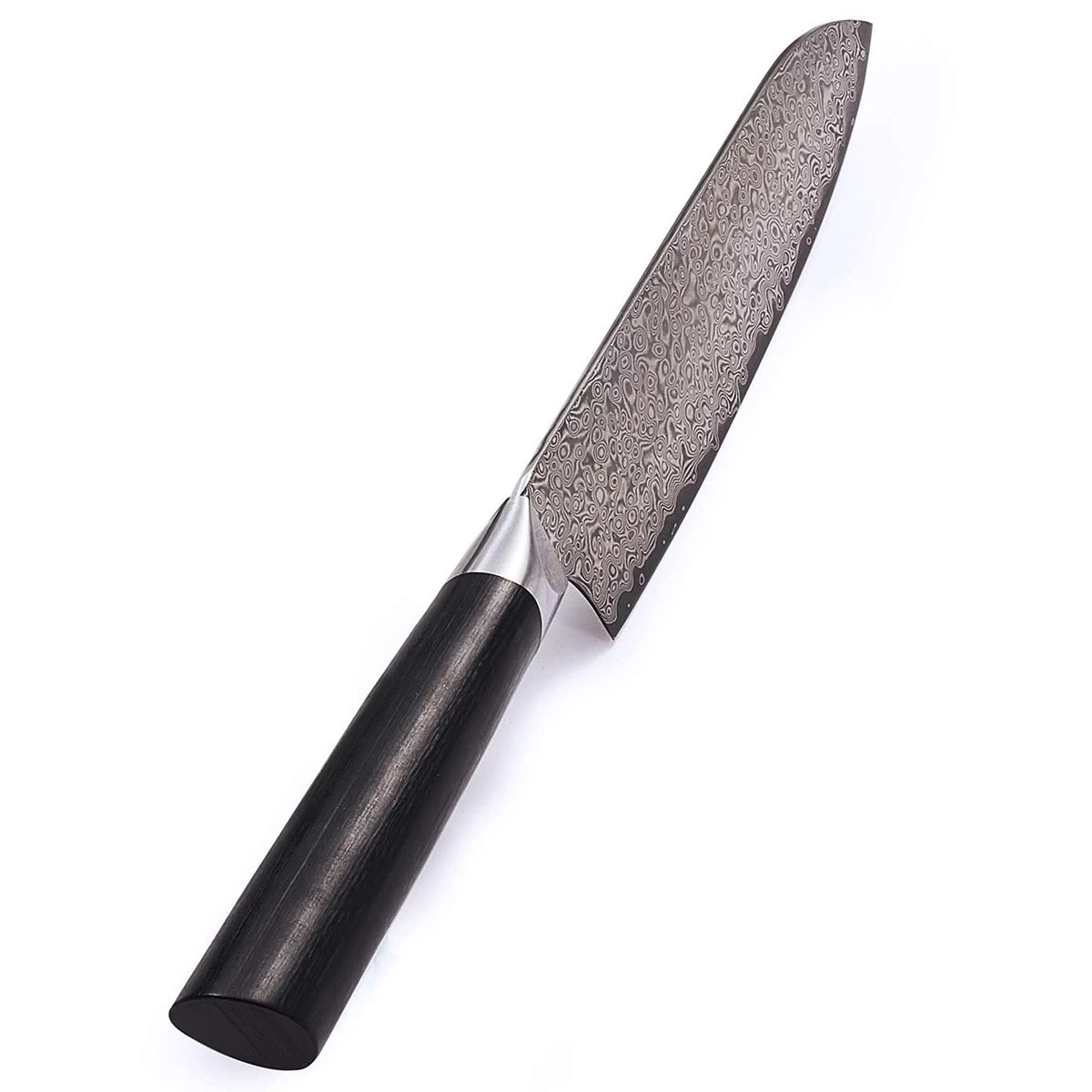 ZAYIKO Damastmesser BLACK EDITION "Santokumesser" - Pakkaholz - VG-10 Stahlkern 8 ZAYIKO Damastmesser BLACK EDITION "Santokumesser" - Pakkaholz - VG-10 Stahlkern – Bild 8