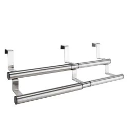 HI Tür Handtuchhalter Ausziehbar - Edelstahl - 25-40 X 13,5 X 12cm