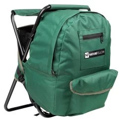 HI Angel-Hocker Mit Rucksack - Staufächer - Tarngrün