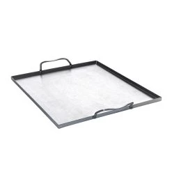 ALLGRILL Edelstahl Grillwanne Mit 2 Griffen, 31x27x1cm - Plancha Pfanne