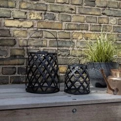 LED Solar Laterne CALABRIA - Zum Hängen O. Stellen - Warmweiße LED - H: 20cm - Lichtsensor - Outdoor