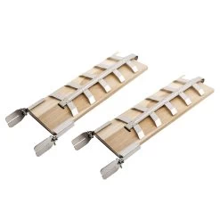 2 X Flammlachsbrett  Lanceolata Tanne - Mit Edelstahl Gestellen - 44 X 15,5 X 1,5cm