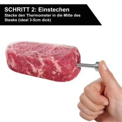 STEAK CHAMP Thermometer - LED Anzeige - Garen Auf Den Punkt! -Abenteuer Verkauf 29243 steak thermometer led einstechthermometer kerntemperatur step 29x7hSmR3KG2FY 1280x1280