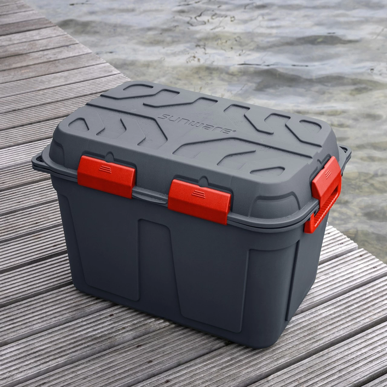 SUNWARE SAFARI Schwarz - Wasserdichte Aufbewahrungsbox 160 Liter - Griff - Rollen 2 SUNWARE SAFARI Schwarz - Wasserdichte Aufbewahrungsbox 160 Liter - Griff - Rollen – Bild 2