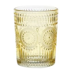 Trinkgläser Vintage Mit Blumenmuster - Glas - 280ml - H: 10cm - Bohostil - Gelb - 4er Set -Abenteuer Verkauf 29734 trinkglas vintage glas gelb 1cTy36hL5cf3Ix 1280x1280