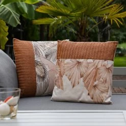 Garten Kissen - Farne - Polyester - Wasserabweisend - L: 44cm - Außen - Beige, Rosa, Schwarz, Braun -Abenteuer Verkauf 3383 garten kissen motiv 1 42hMD8y6Ogl4si 1280x1280