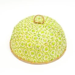 Abdeckhaube - Fliegenschutz - Bambus - H: 22cm - D: 33cm - Grün