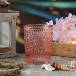 Trinkgläser Vintage Mit Blumenmuster - Glas - 280ml - H: 10cm - Bohostil - Rot/rosa - 4er Set -Abenteuer Verkauf 6485 trinkglas wasserglas vintage rot 2WXMBEXafJI8gP 1280x1280