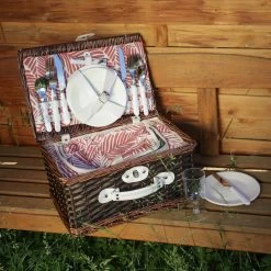 Picknickkorb LIA - Für 4 Personen - Inkl. Kühlfach - Leichtes Geschirr - Braun -Abenteuer Verkauf 6520 picknickkorb lia fuer 2 personen inkl kuehlfach lebensmittelechtes geschirr braun 12 1buEC7YanvuQOT 1280x1280