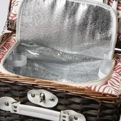 Picknickkorb LIA - Für 4 Personen - Inkl. Kühlfach - Leichtes Geschirr - Braun -Abenteuer Verkauf 6520 picknickkorb lia fuer 2 personen inkl kuehlfach lebensmittelechtes geschirr braun 8 1280x1280