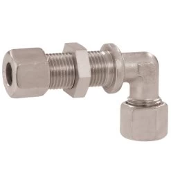 90° Winkel Schottverschraubung RVS8 - Durchgang Für 8mm Gasrohre