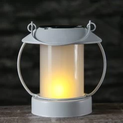 LED Solar Laterne - Flammeneffekt - Hängend U. Stehend - H: 14cm - Lichtsensor - Weiß -Abenteuer Verkauf 6818 led solar laterne flammeneffekt haegend u stehend flackernde led 14cm weiss 5 1280x1280