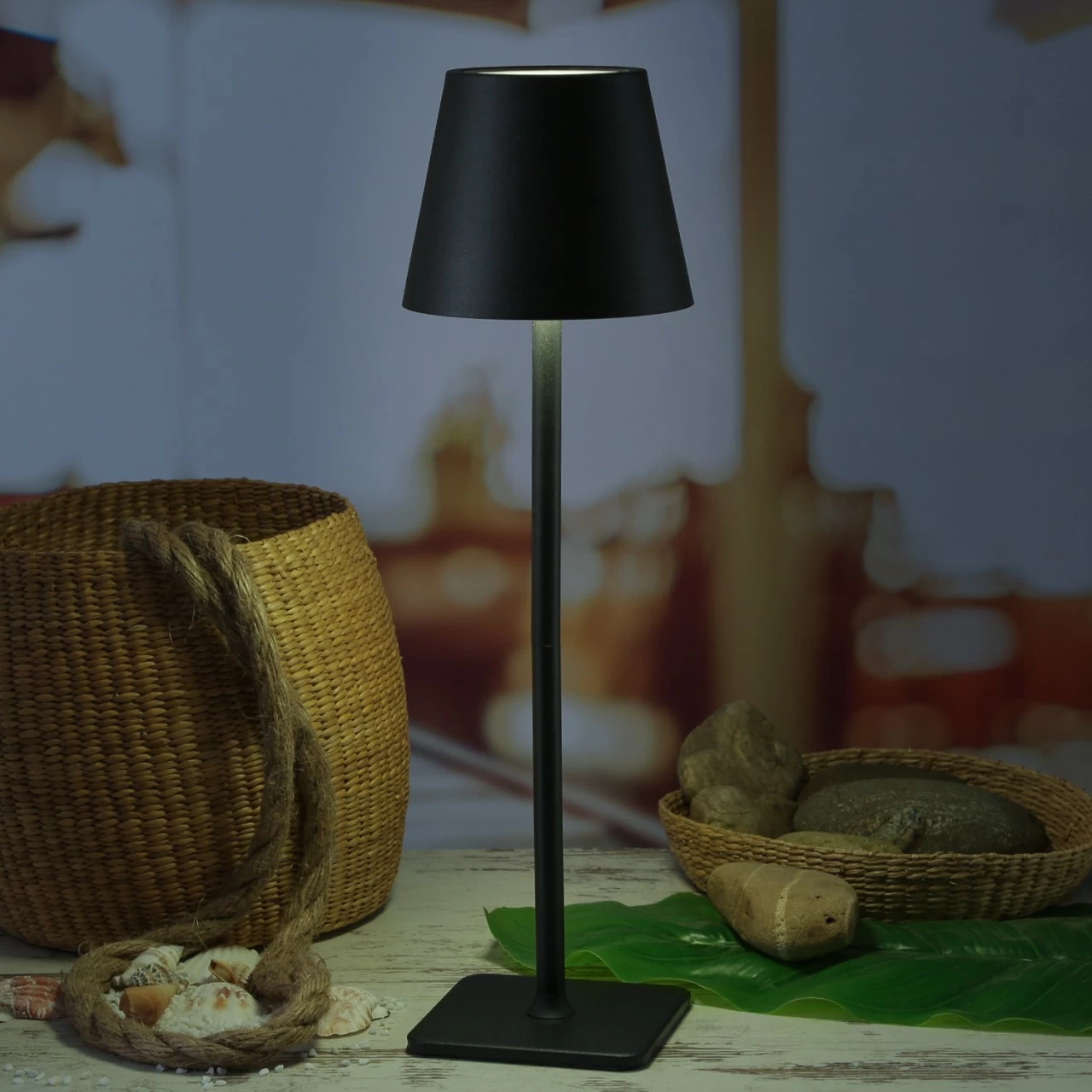 LED Akku Tischlampe - 3 Lichtfarben - 2 Höhen - H: 38cm - Wiederaufladbar Per USB - F. Innen 9 LED Akku Tischlampe - 3 Lichtfarben - 2 Höhen - H: 38cm - Wiederaufladbar Per USB - F. Innen – Bild 9