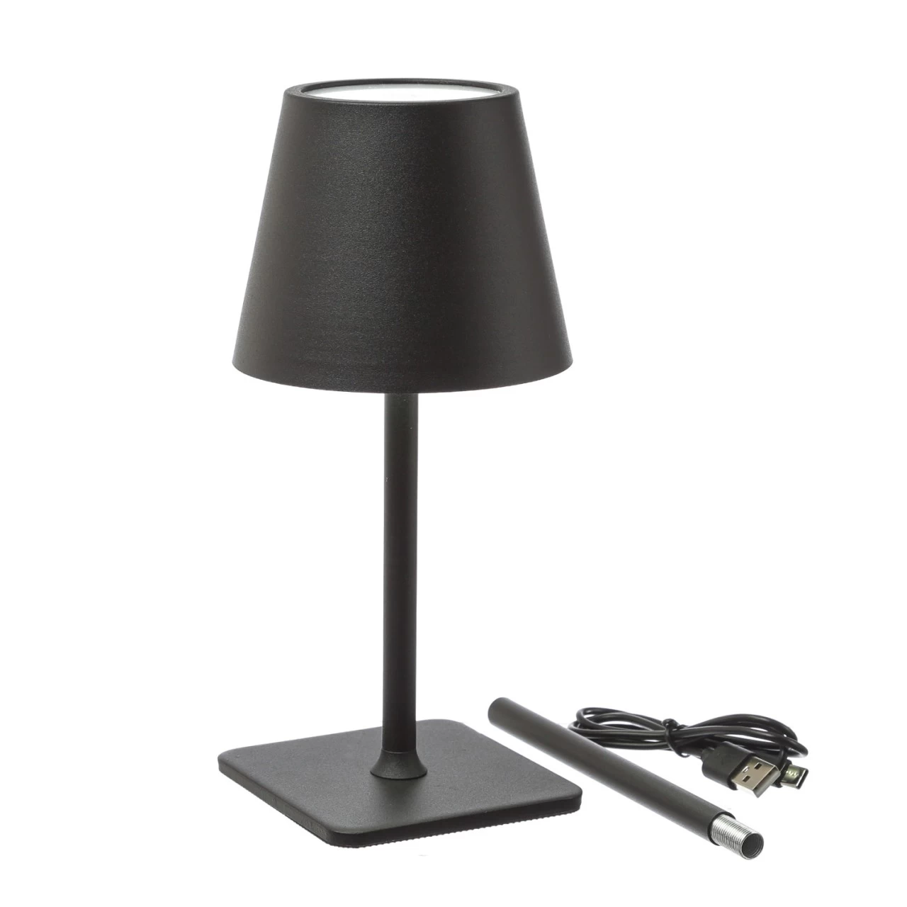 LED Akku Tischlampe - 3 Lichtfarben - 2 Höhen - H: 38cm - Wiederaufladbar Per USB - F. Innen 2 LED Akku Tischlampe - 3 Lichtfarben - 2 Höhen - H: 38cm - Wiederaufladbar Per USB - F. Innen – Bild 2