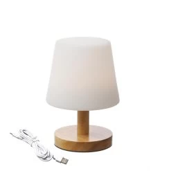 LED Garten Tischlampe - 4 Helligkeitsstufen - Dimmbar - H: 22cm - Wiederaufladbar Per USB - F. Außen