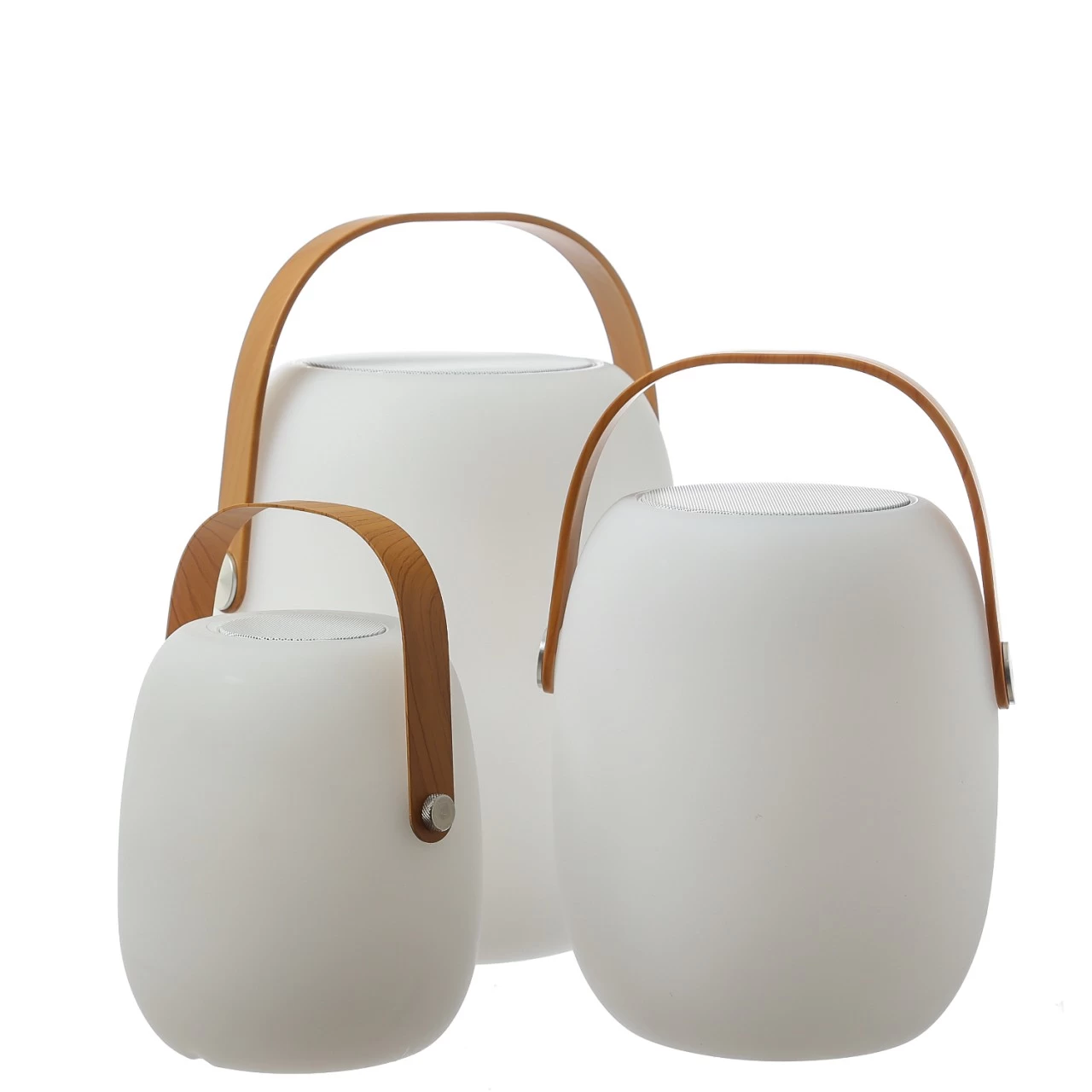 LED Tischleuchte Mit Lautsprecher - Bluetooth - 6 Warmweiße LED - H: 27cm - Für Garten, Balkon 5 LED Tischleuchte Mit Lautsprecher - Bluetooth - 6 Warmweiße LED - H: 27cm - Für Garten, Balkon – Bild 5