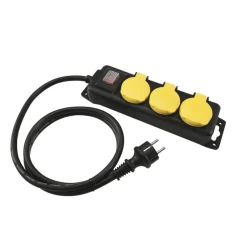 Steckdosenleiste OUTDOOR - 3-fach IP44 - 5,0m Kabel - Mit Schalter