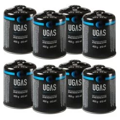 8 X Gaskartusche Butan/Propan - 450g - Universal Gas - Sparset