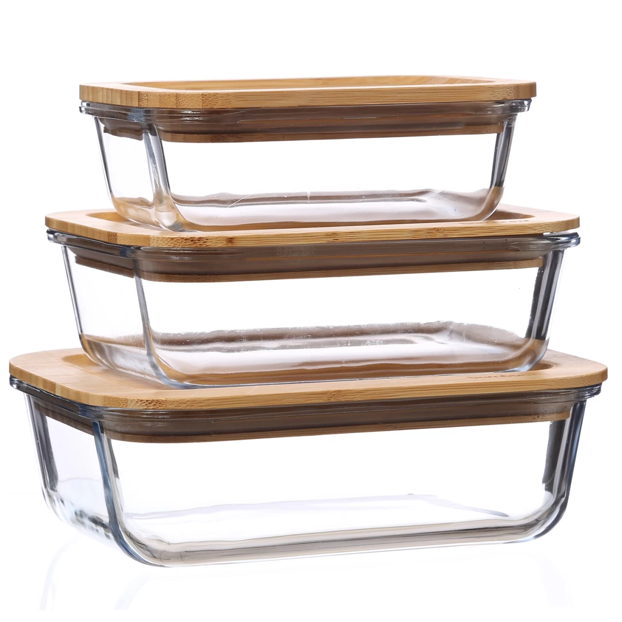 Frischhaltedose - Vorratsbehälter Mit Bambusdeckel - Borosilikatglas - Rechteckig - 650ml 5 Frischhaltedose - Vorratsbehälter Mit Bambusdeckel - Borosilikatglas - Rechteckig - 650ml – Bild 5