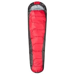 Mumienschlafsack Rot/grau - Bequemer Sommerschlafsack 13-25°