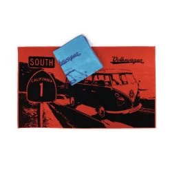 Strandtuch VW HIGHWAY 1 Rot - 100% Baumwolle 420g/m² Jaquard Qualität - 190 X 90cm -Abenteuer Verkauf BUBT03 04 Beachtowel highway high 1200igFVUOzfcP24O 1280x1280