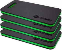GORANDO® Premium EVA Kniekissen - 44x22cm - Für Garten, Haus, Werkstatt - Kniepad - Grün - 4er Set