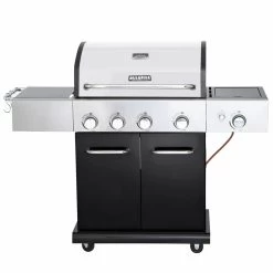 ALLGRILL ELEGANCE Schwarz - 3 Brenner + Steakzone + Seitenkocher
