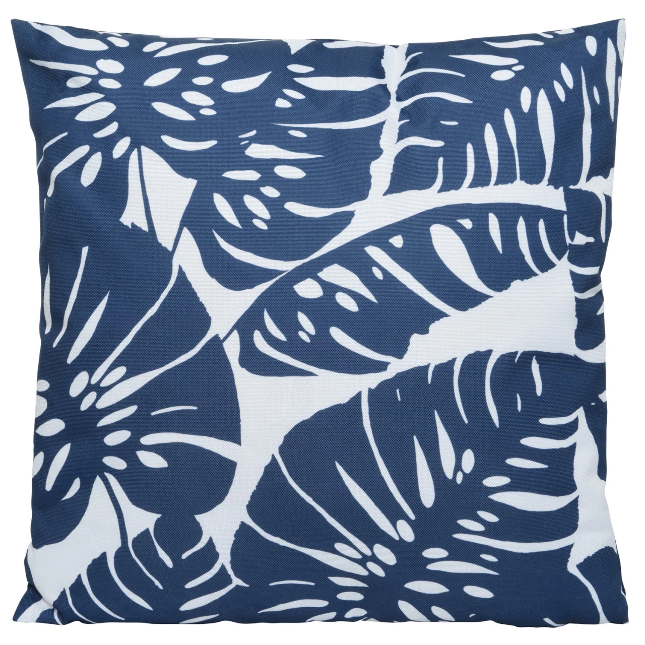Garten Kissen - Blätter - Polyester - Wasserabweisend - L: 44cm - Außen - Blau, Weiß 2 Garten Kissen - Blätter - Polyester - Wasserabweisend - L: 44cm - Außen - Blau, Weiß – Bild 2