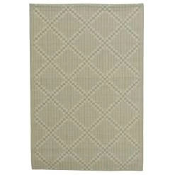 Outdoor Teppich Rauten - Polypropylen - L: 1,8m - B: 1,2m - Für Garten, Terrasse, Balkon - Beige