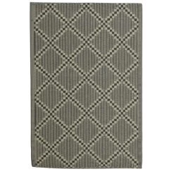 Outdoor Teppich Rauten - Polypropylen - L: 1,8m - B: 1,2m - Für Garten, Terrasse, Balkon - Schwarz