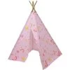 Spielzelt INDIA - Tipi Zelt Für Kinder - Polyester - L: 1,20m - H: 1,55m - Rosa