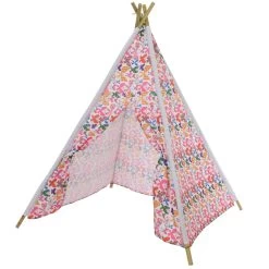 Spielzelt INDIA - Tipi Zelt Für Kinder - Polyester - L: 1,20m - H: 1,55m - Bunt