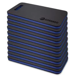 GORANDO® Premium EVA Kniekissen - 44x22cm - Für Garten, Haus, Werkstatt - Kniepad - Blau - 10er Set