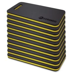 GORANDO® Premium EVA Kniekissen - 44x22cm - Für Garten, Haus, Werkstatt - Kniepad - Gelb - 10er Set